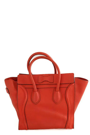 Cabas Celine Luggage Orange en Cuir