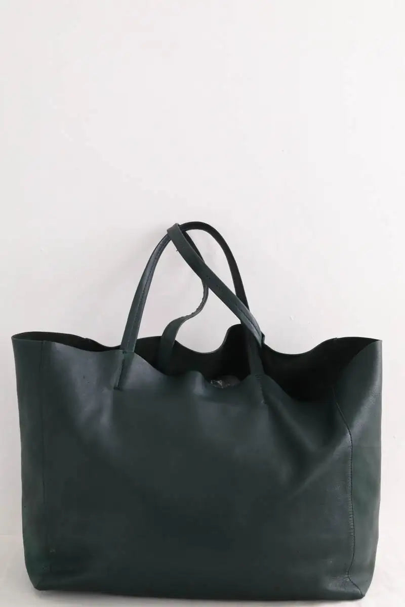 Cabas Celine Vert en Cuir