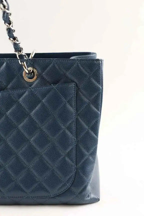 Cabas Chanel Bleu en Cuir