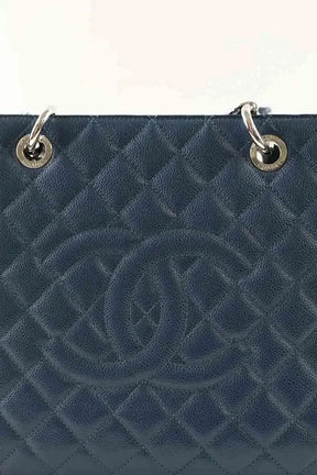 Cabas Chanel Bleu en Cuir