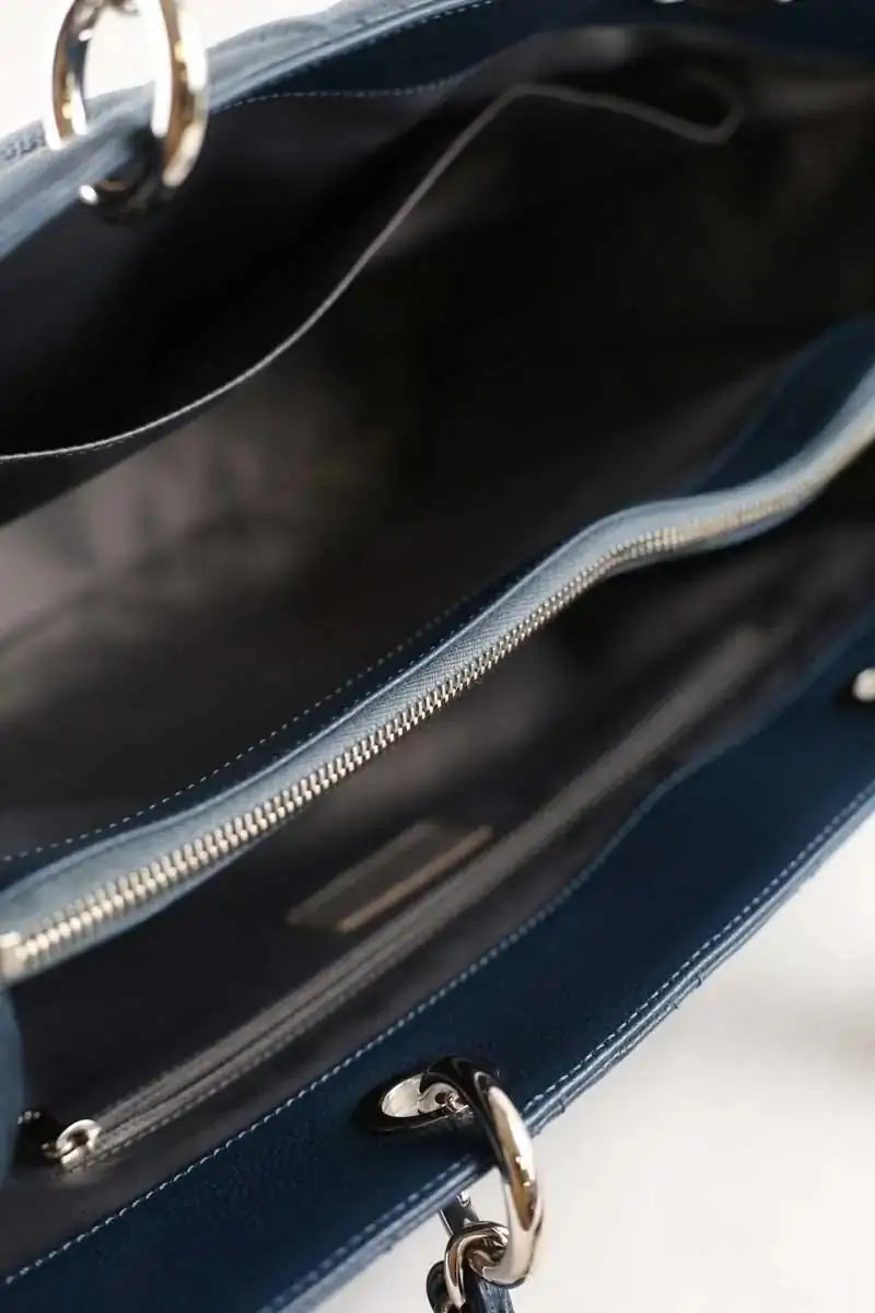 Cabas Chanel Bleu en Cuir