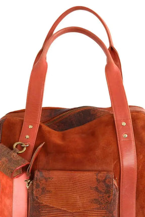 Cabas Claris Virot Orange en Cuir
