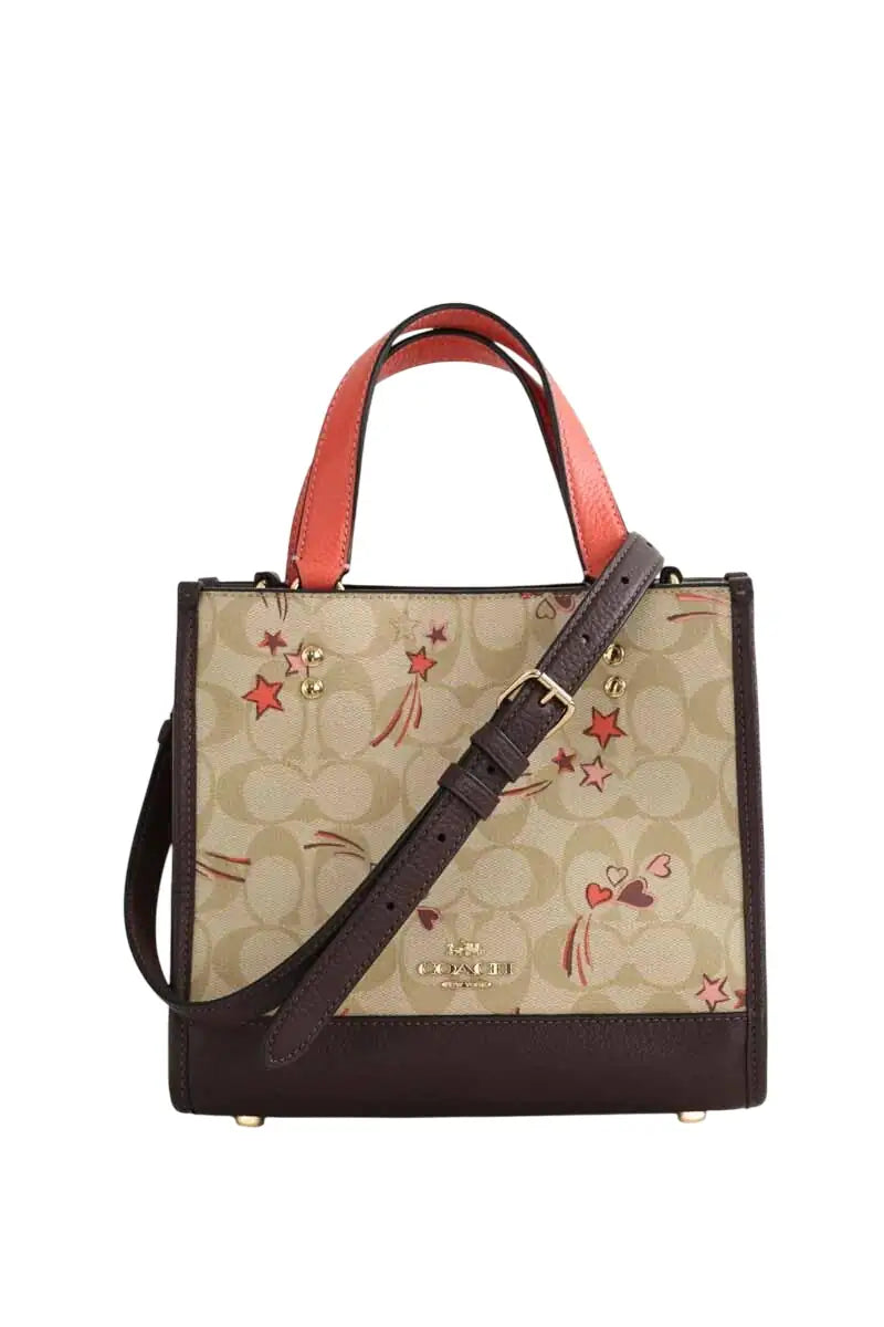 Cabas Coach Demsey Beige en Cuir - Seconde Main