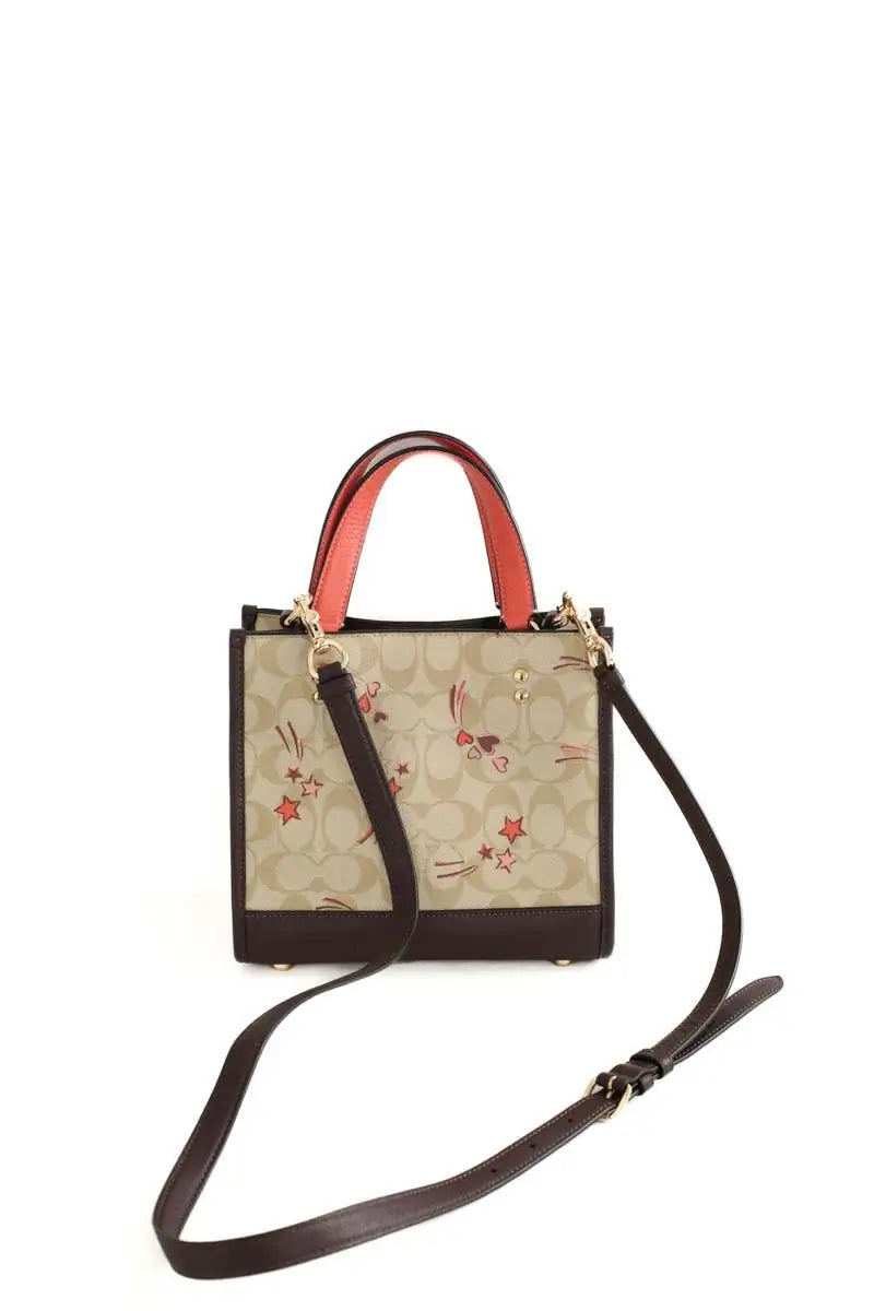 Cabas Coach Demsey Beige en Cuir