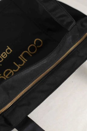 Cabas Courrèges Noir en Tissu