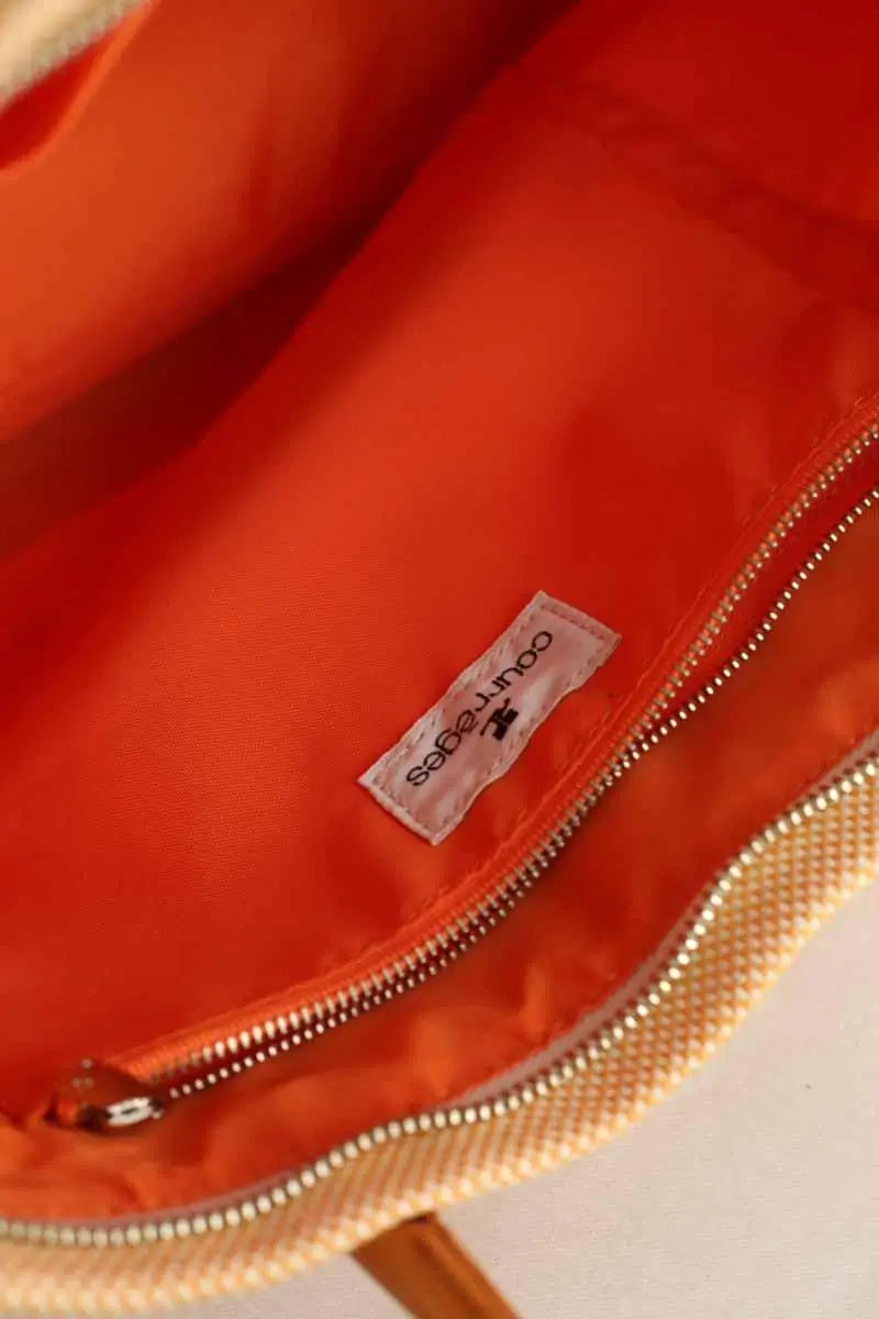 Cabas Courrèges Orange en Tissu