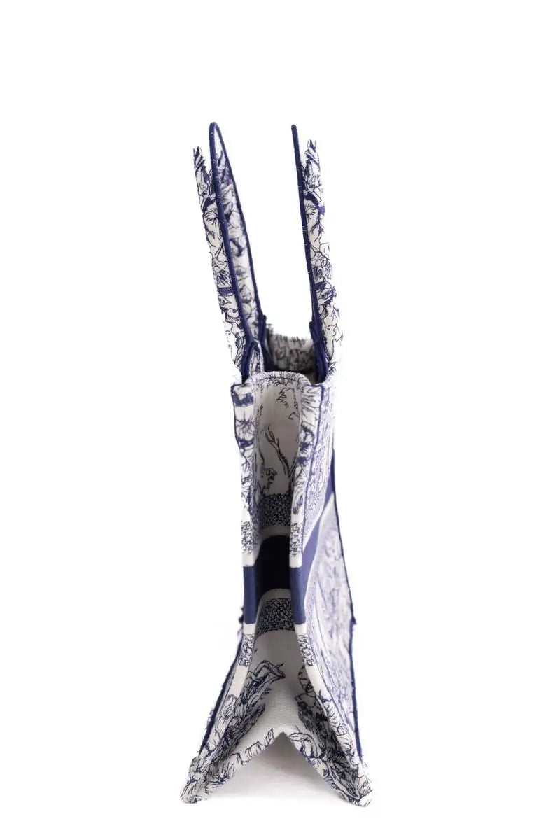 Cabas Dior Book tote medium Bleu en Tissu