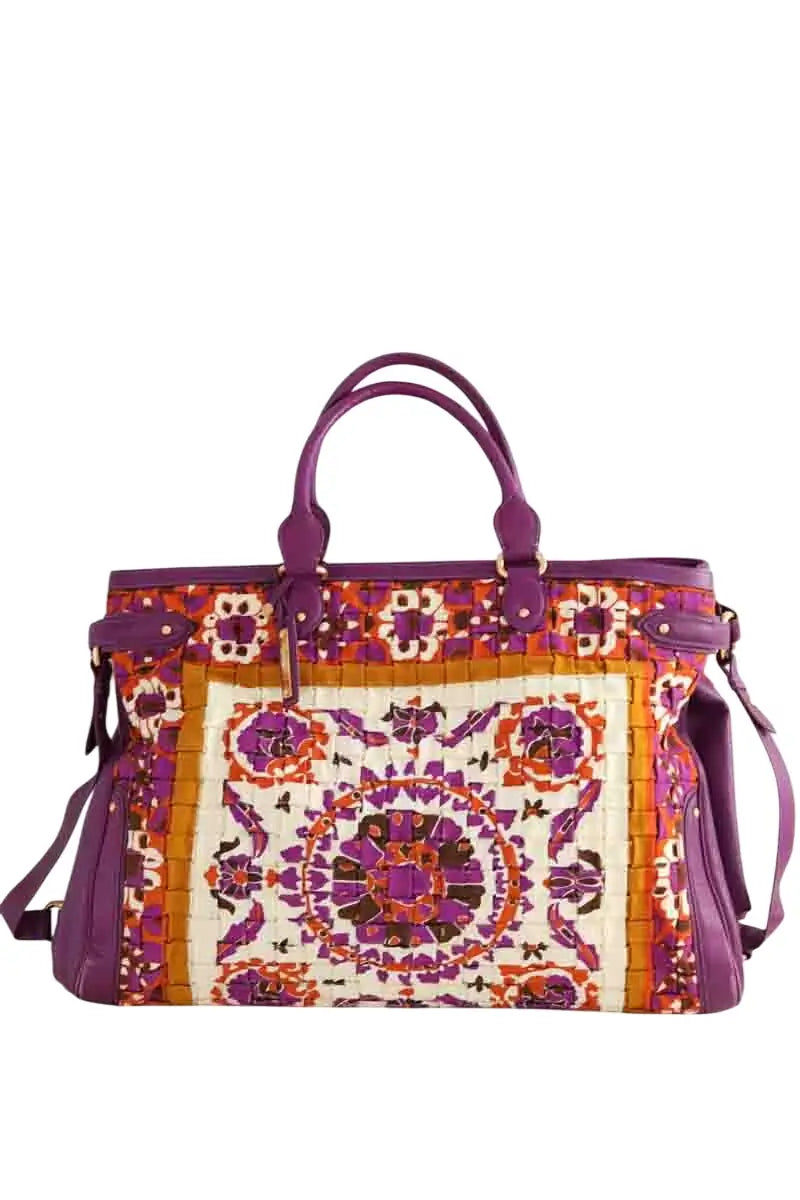 Cabas Escada Margeretha Violet en Cuir - Seconde Main