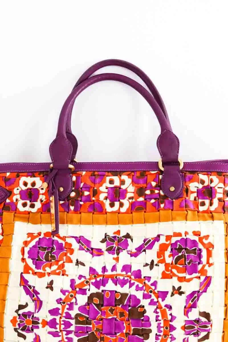 Cabas Escada Margeretha Violet en Cuir