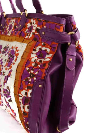 Cabas Escada Margeretha Violet en Cuir