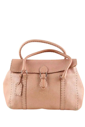 Cabas Fendi Linda Selleria  Rose en Cuir - Seconde Main