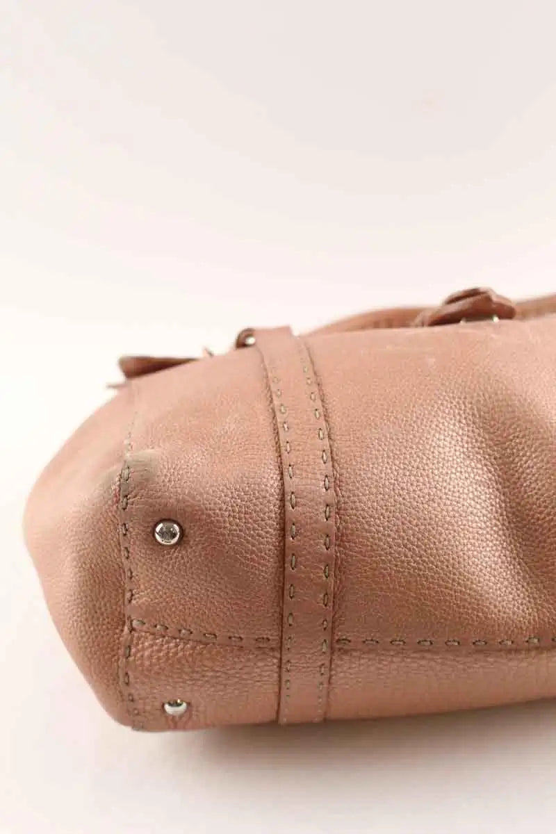 Cabas Fendi Linda Selleria  Rose en Cuir