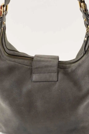 Cabas Fendi Mama Forever Hobo Gris en Cuir