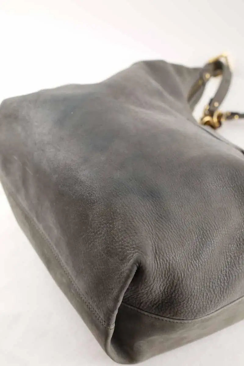 Cabas Fendi Mama Forever Hobo Gris en Cuir