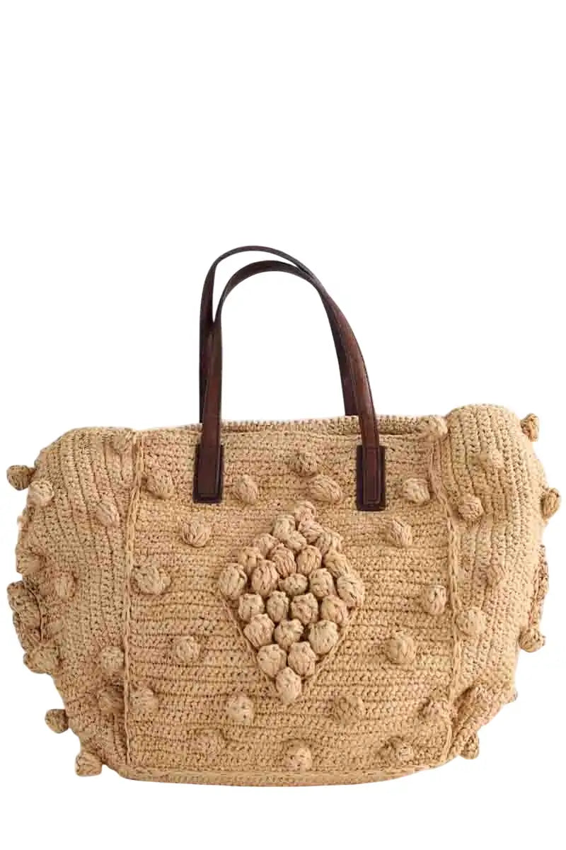 Cabas Gerard Darel Beige en Osier - Seconde Main