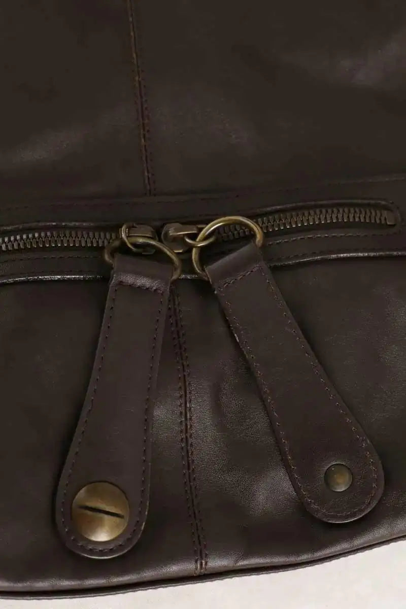 Cabas Gerard Darel Tote flower Marron en Cuir