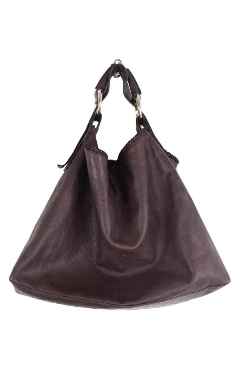 Cabas Gucci Hobo Marron en Cuir - Seconde Main