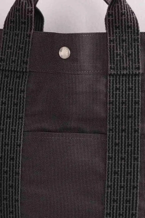 Cabas Hermès Canvas Anthracite en Tissu