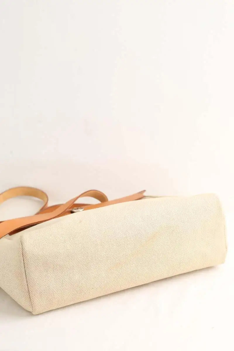 Cabas Hermès Herbag Beige en Tissu