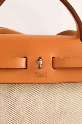 Cabas Hermès Herbag Beige en Tissu