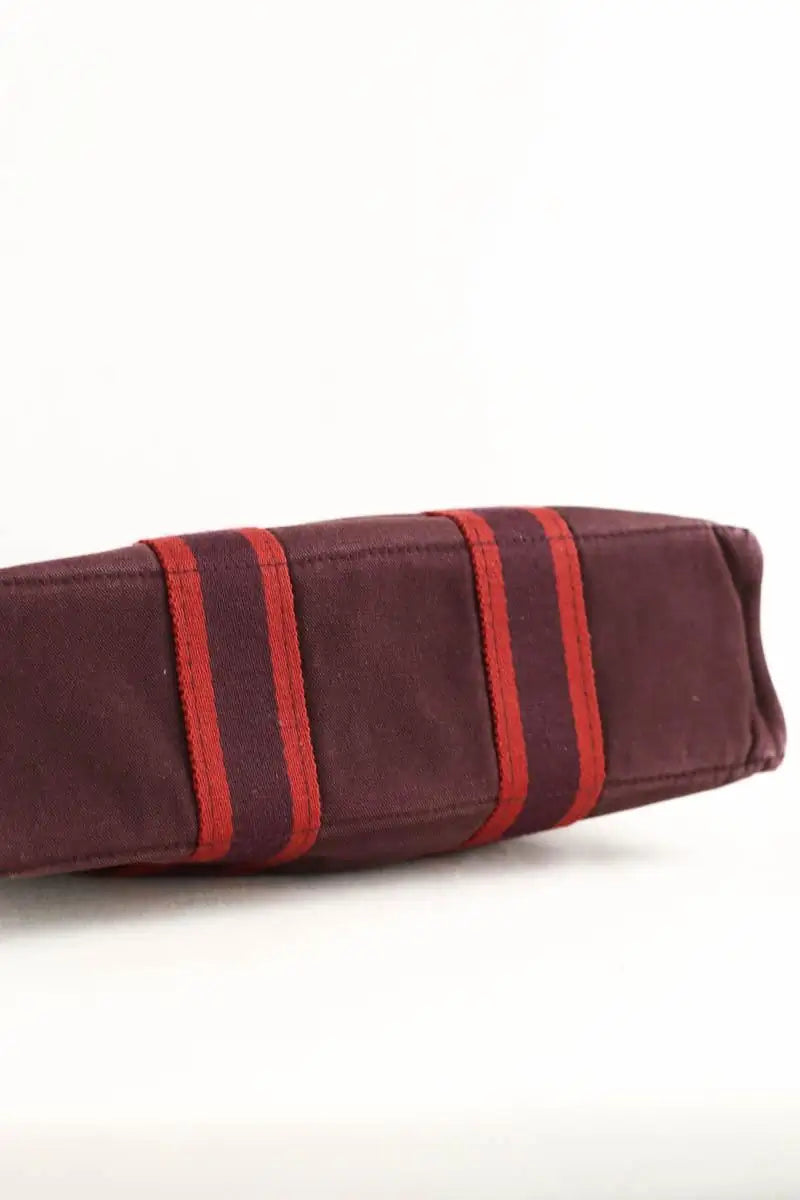 Cabas Hermès Herline Bordeaux en Coton