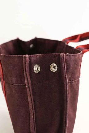 Cabas Hermès Herline Bordeaux en Coton