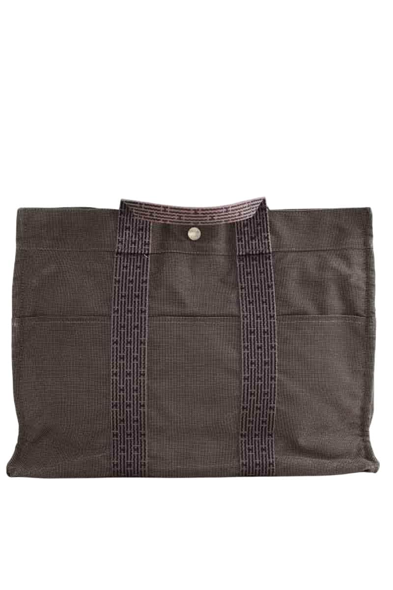 Cabas Hermès Herline Gris en Synthétique - Seconde Main