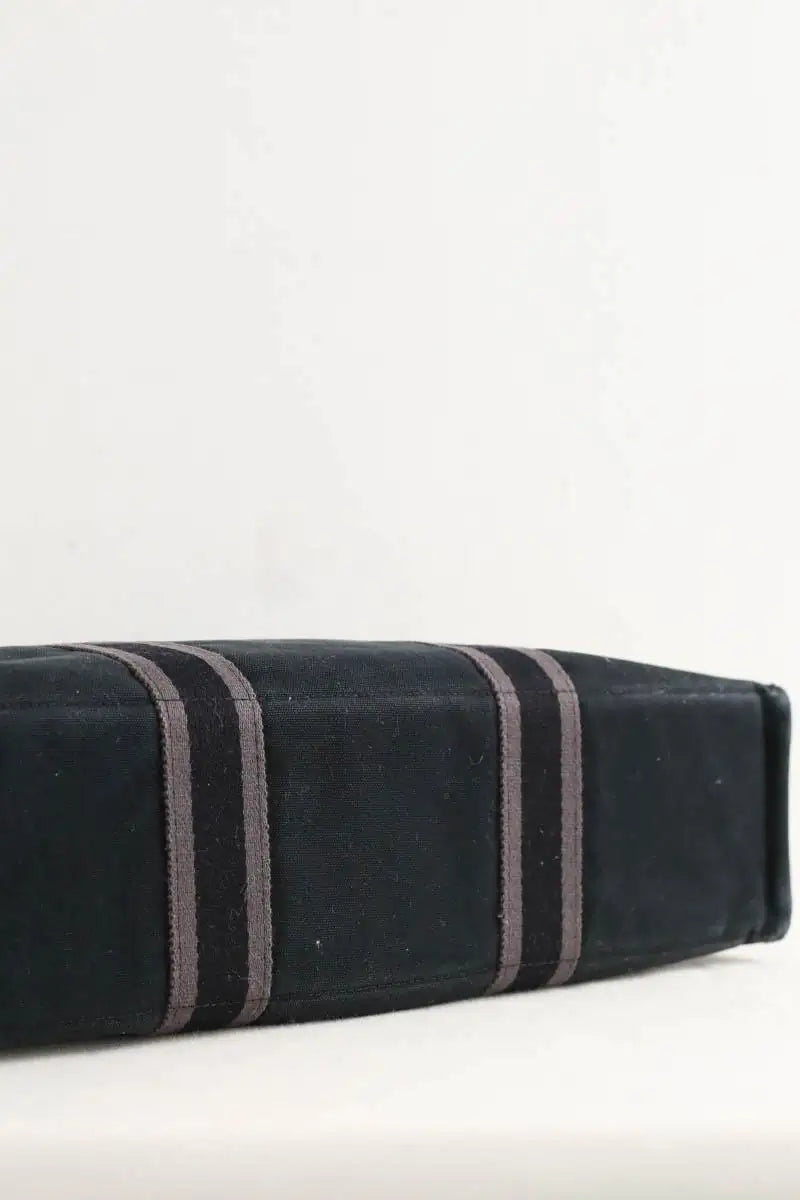 Cabas Hermès Herline Noir en Coton