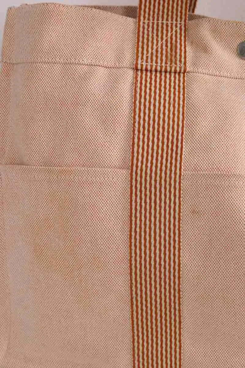 Cabas Hermès Rose en Tissu
