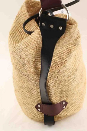 Cabas Isabel Marant Bayia en raphia Ecru en Osier