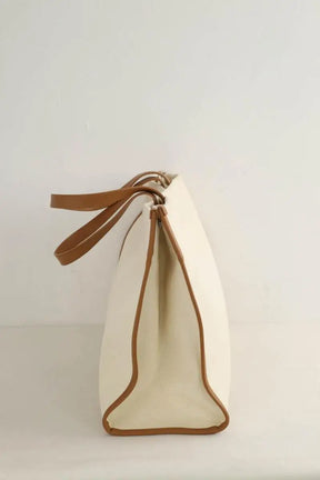 Cabas Lacoste Beige en Tissu