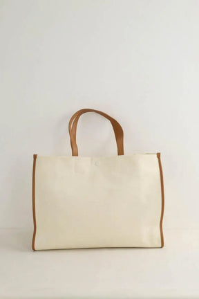 Cabas Lacoste Beige en Tissu
