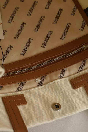 Cabas Lacoste Beige en Tissu
