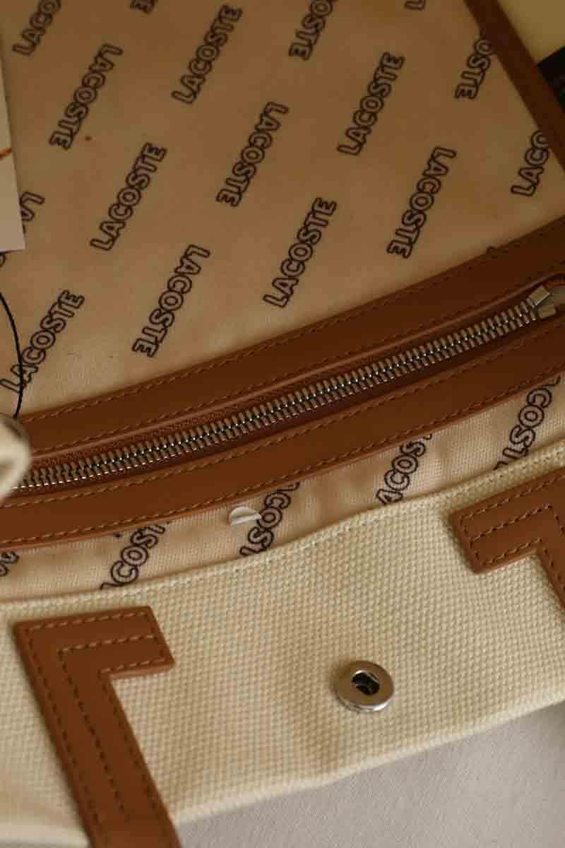 Cabas Lacoste Beige en Tissu