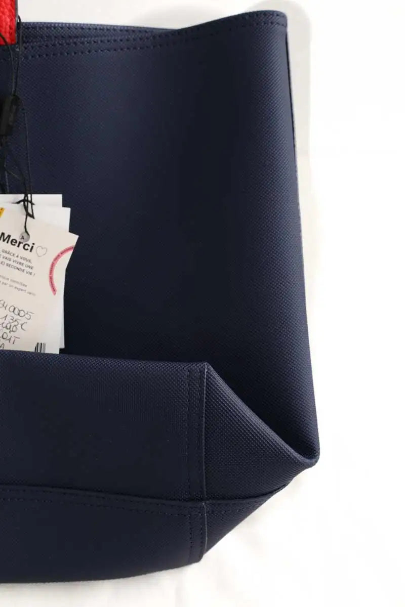 Cabas Lacoste Peacoat salsa Bleu en Cuir