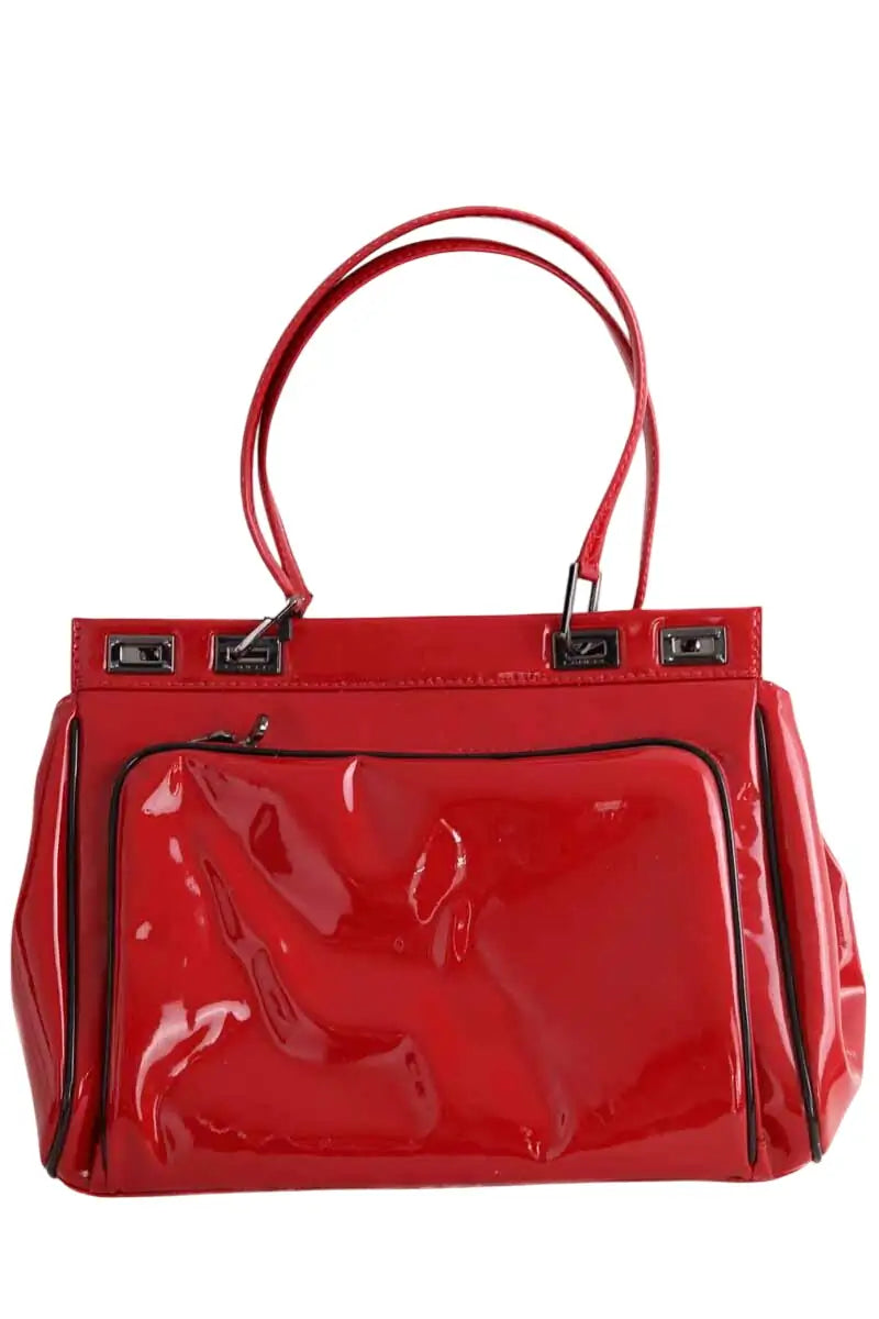 Cabas Lancel Balancel Rouge en Cuir verni - Seconde Main