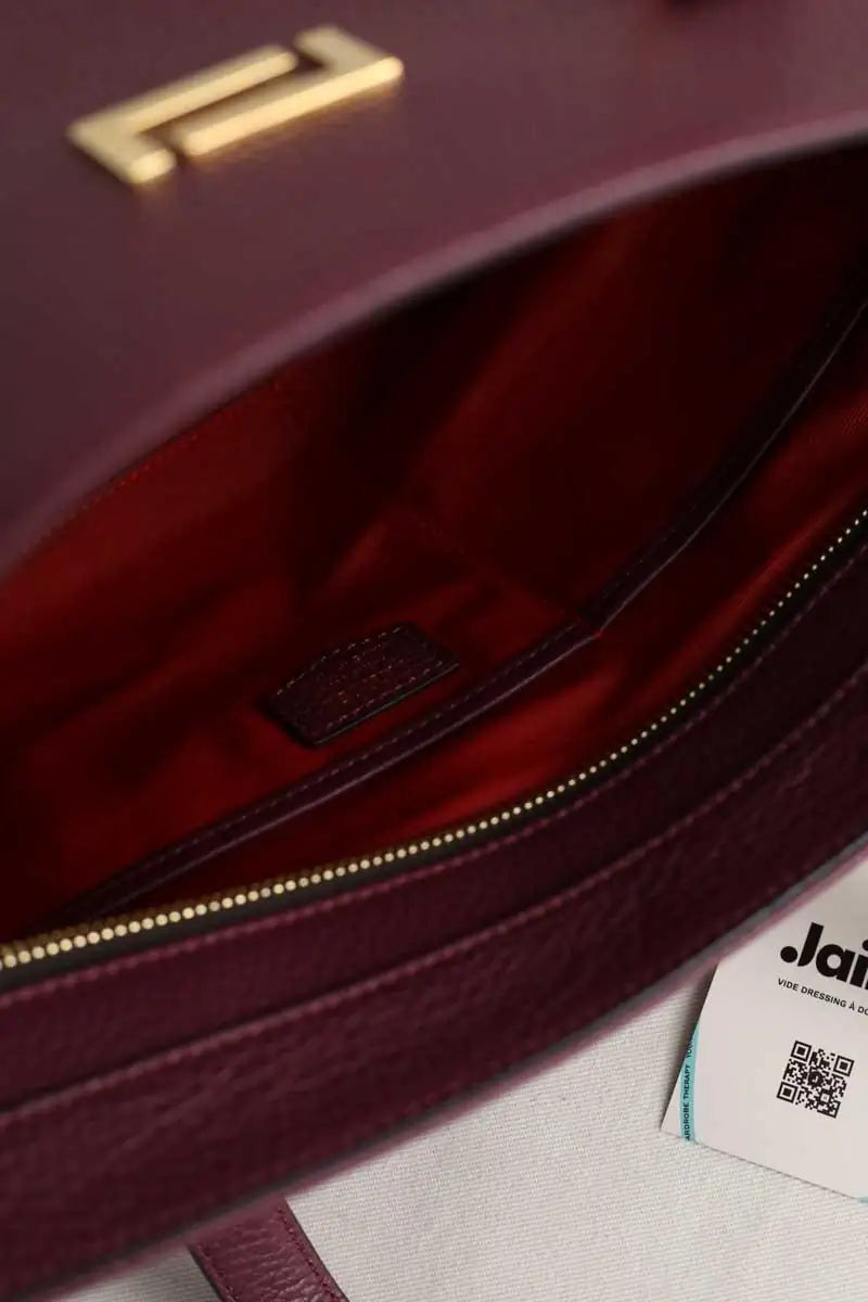 Cabas Lancel Bordeaux en Cuir