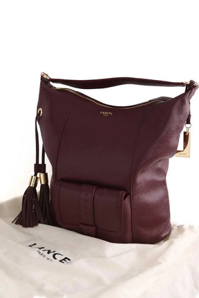 Cabas Lancel Flirt Bordeaux en Cuir