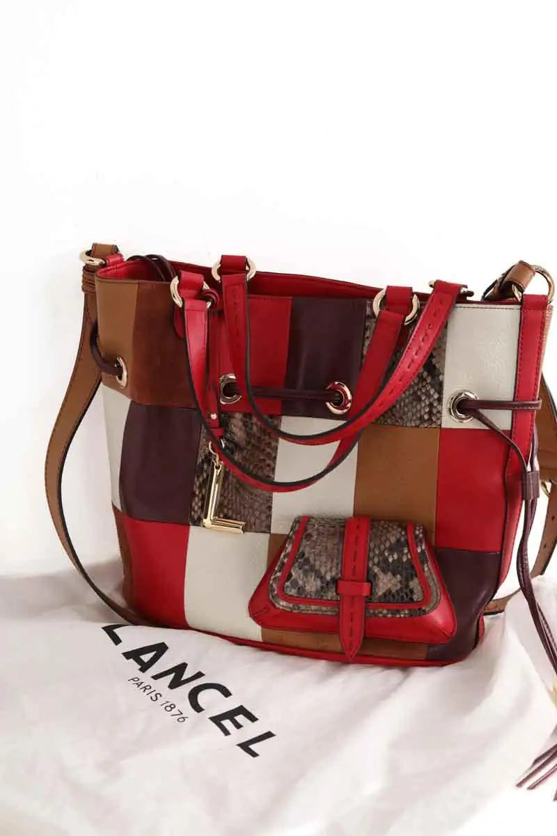 Cabas Lancel Flirt patchwork Multicolore en Cuir