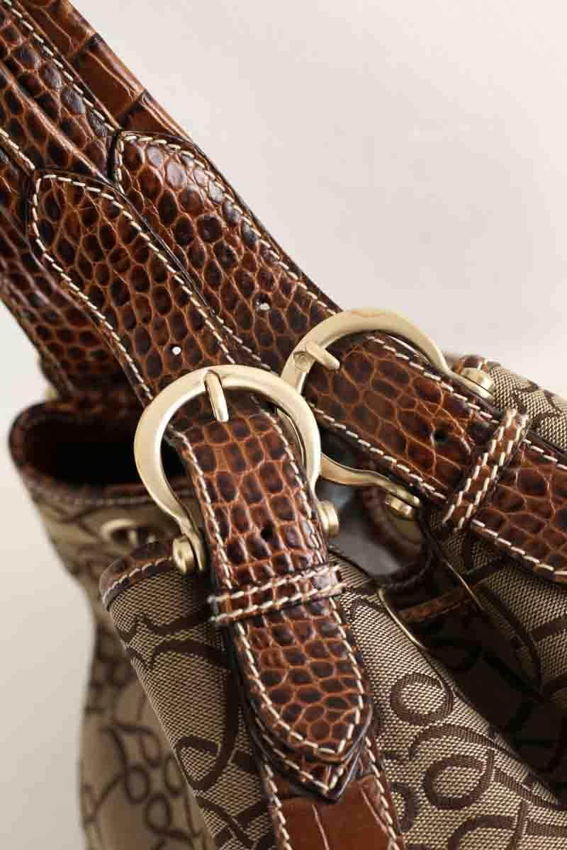 Cabas Lancel Marron en Tissu