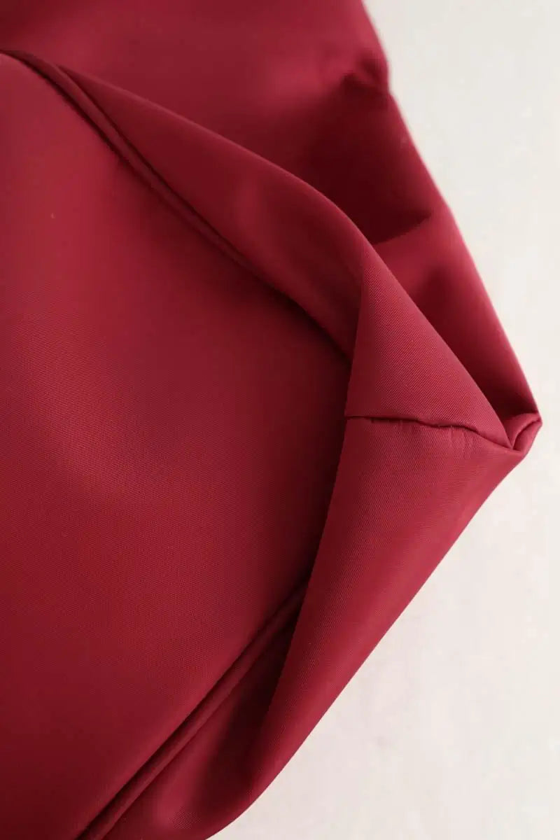 Cabas Lancel Rouge en Tissu