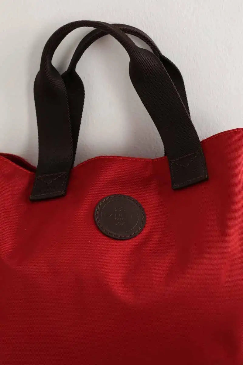 Cabas Lancel Rouge en Tissu