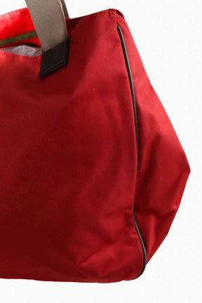 Cabas Lancel Rouge en Tissu