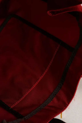 Cabas Lancel Rouge en Tissu