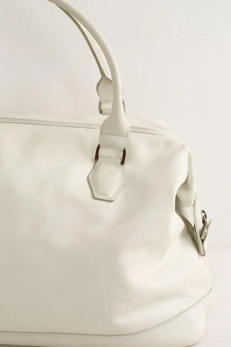 Cabas Longchamp Blanc en Cuir