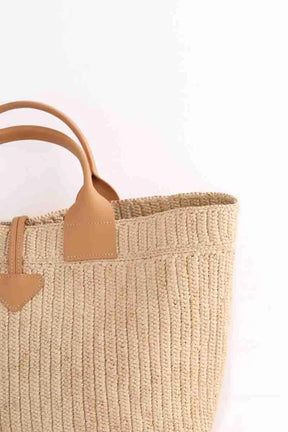 Cabas Longchamp Le Roseau Beige en Osier