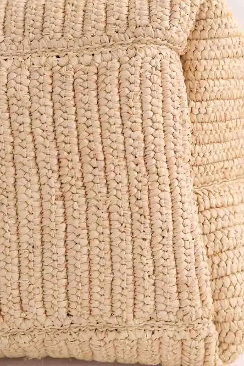 Cabas Longchamp Le Roseau Beige en Osier