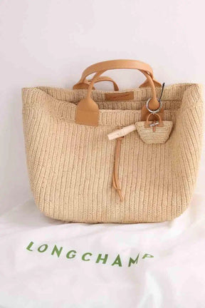 Cabas Longchamp Le Roseau Beige en Osier