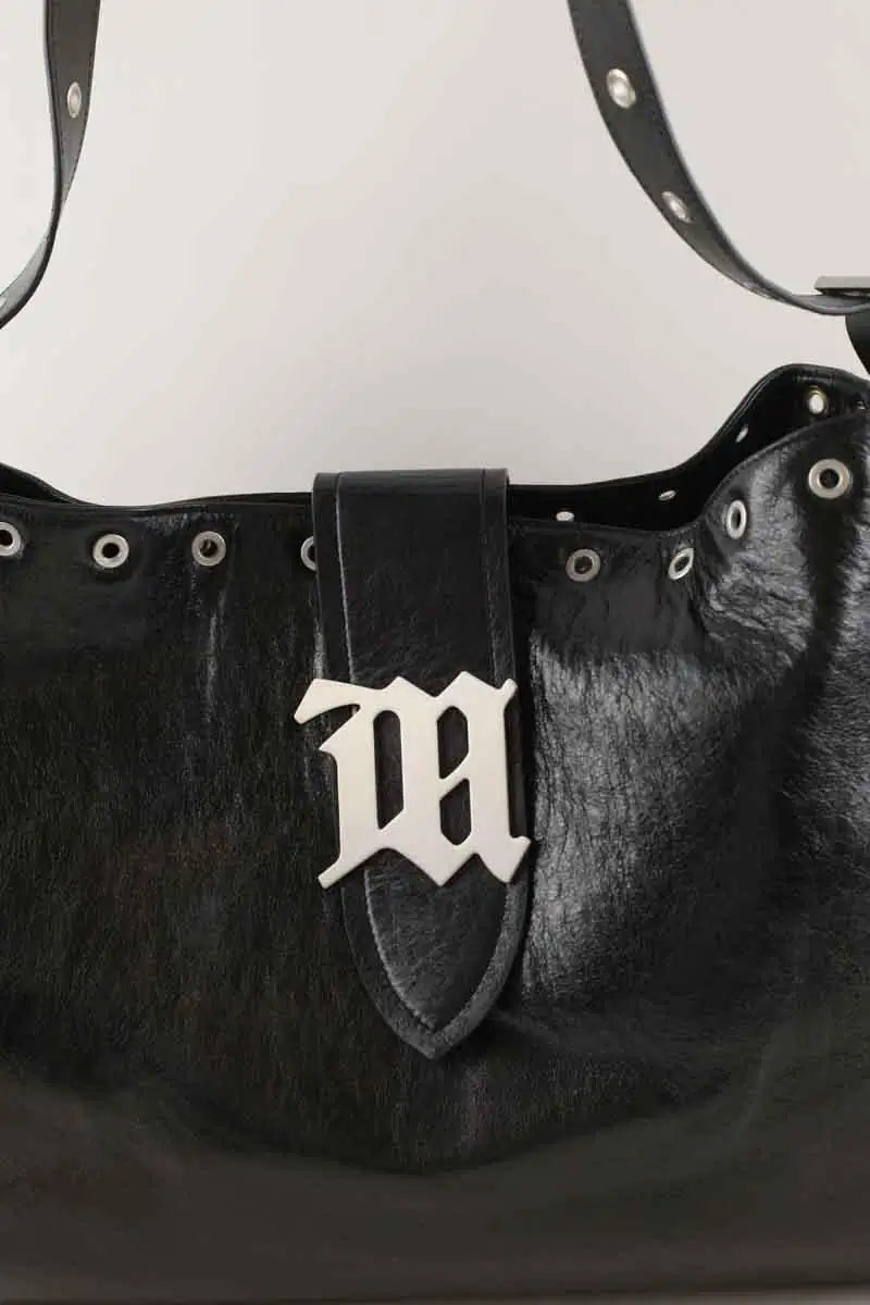 Cabas MISBHV Hobo Noir en Cuir