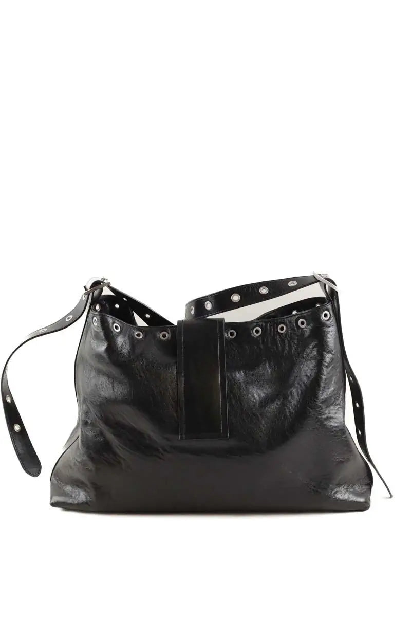 Cabas MISBHV Hobo Noir en Cuir